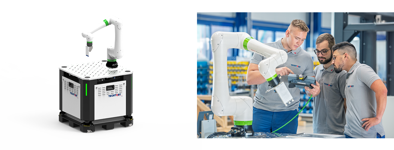 Mobile Mensch-Roboter-Kollaboration mit unserer standardisierten robo-cell