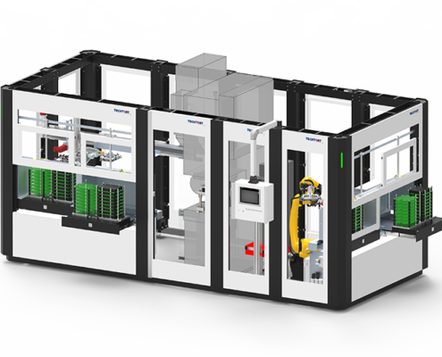 Roboterzelle zum vollautomatisches Lochen von 2D-Folien