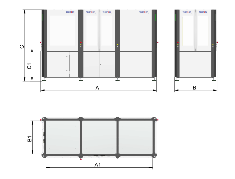 table-cell – 3 x 1 | CAD-Zeichnung